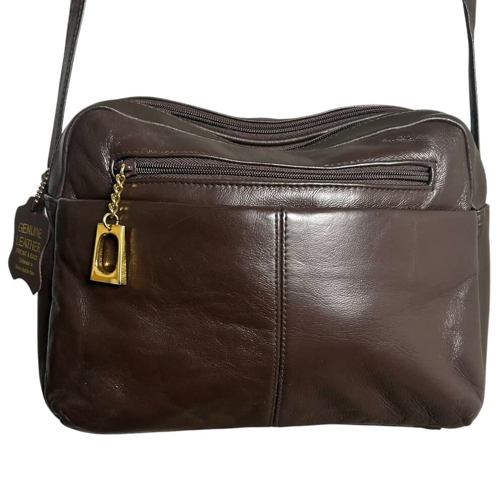Vintage Brown Leather Boho Casual Bag